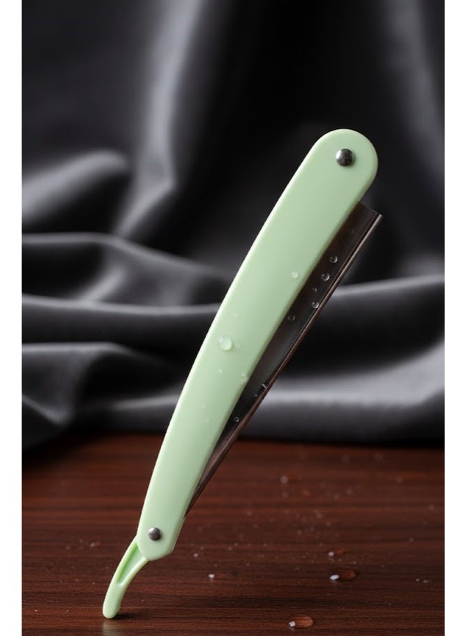 شفره حلاقة يدوية للرجال من الستانلس ستيل بتصميم كلاسيكي قديم قابل للطي – متينة وعملية للحلاقة الدقيقة والأنيقة